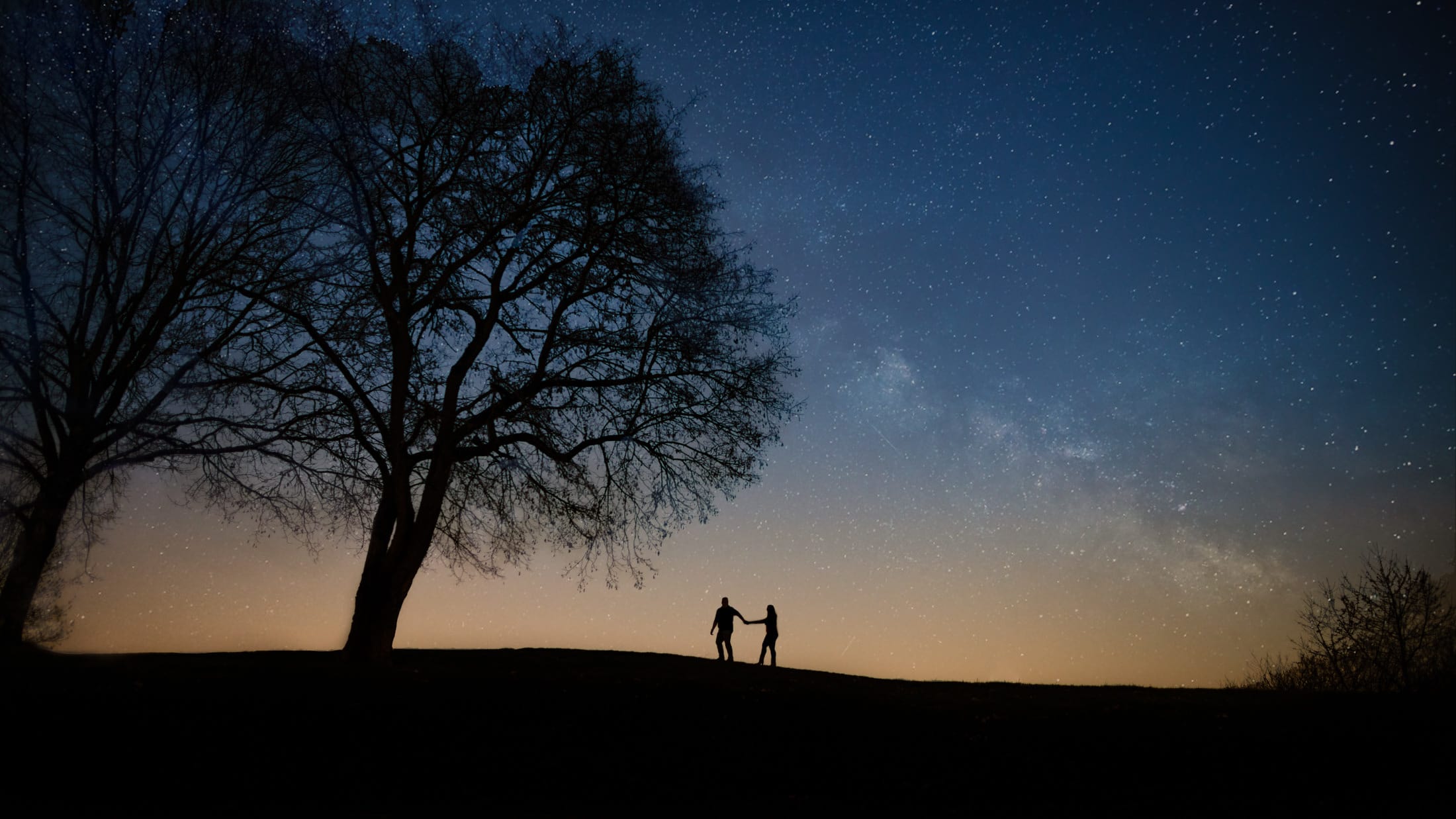 Paarshooting bei Sternenhimmel