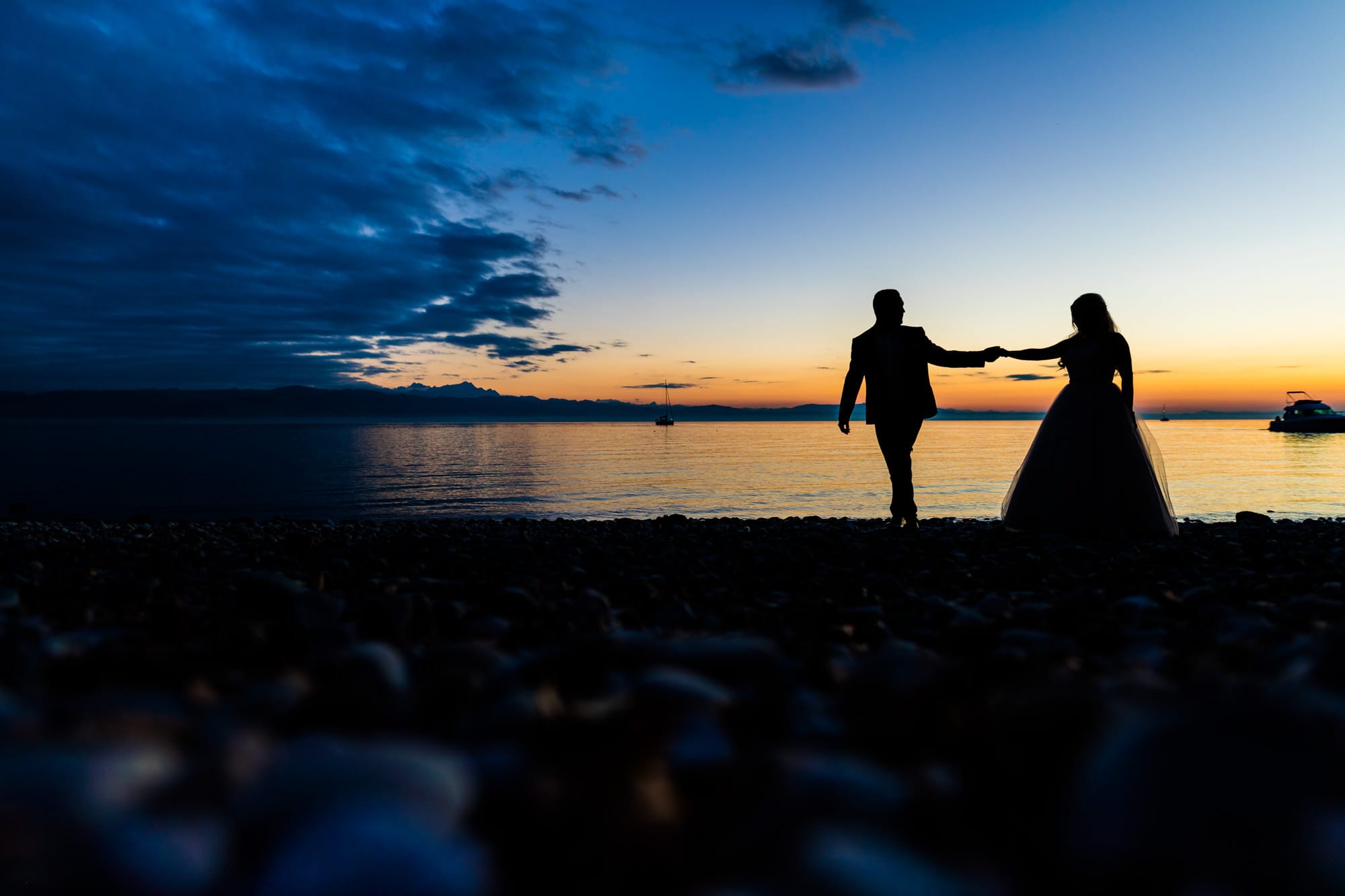 Brautpaarshooting Sonnenuntergang