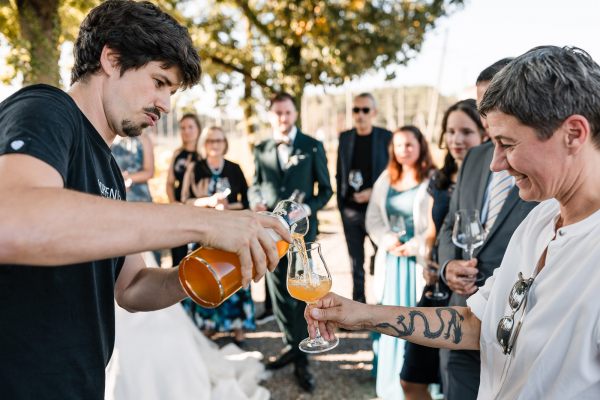 Bierausschank bei Hochzeitsfeier im Hopfengut No20 Tettnang