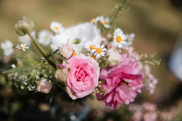 Hochzeitsblumenstrauß bei der freien Trauung auf der Gutsalm Harlachberg