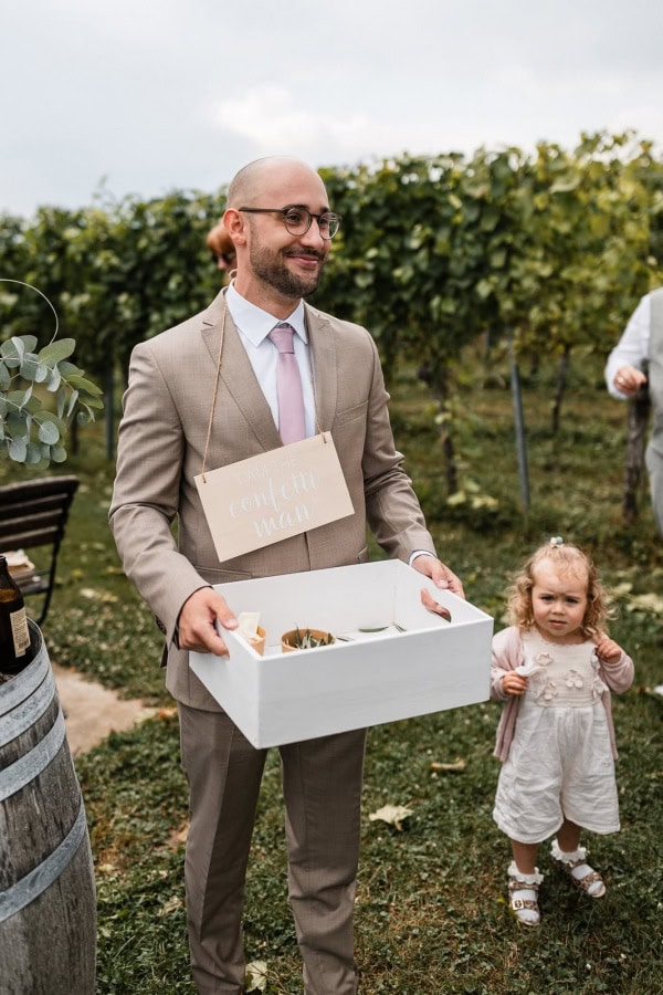 Confetti Man bei der Hochzeit im Birnauer Oberhof