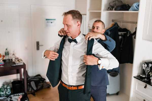 Vorbereitung auf eine Hochzeit