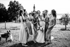 Braut und Brautjungfern bei der Hochzeit am Bodensee